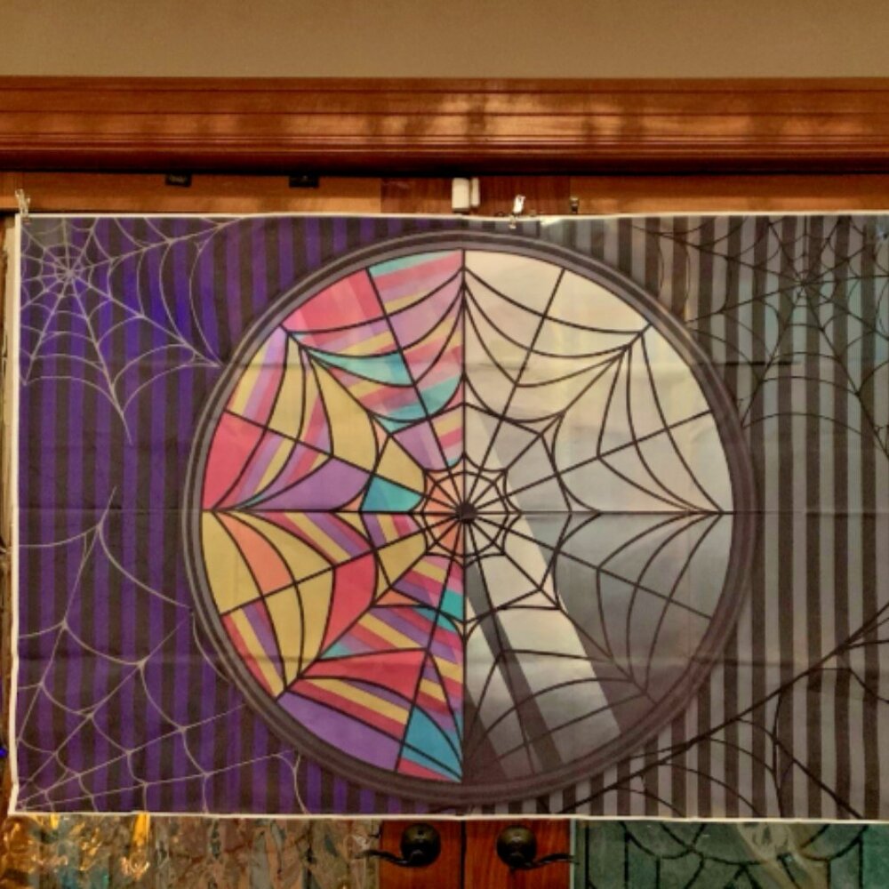 Gothic Wednesday-Stained Glass Backdrop 59” X 39”